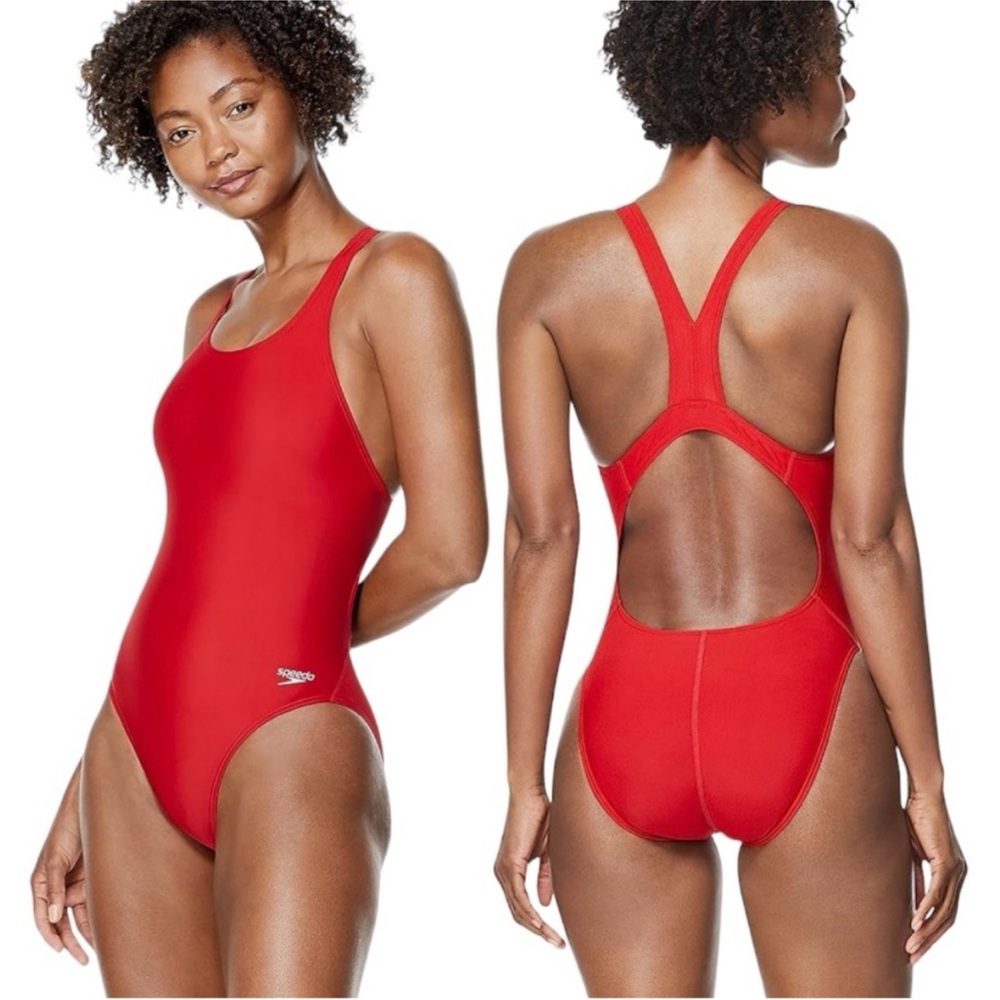 Speedo Women's 28 XSmall Swimsuit One Piece Pro LT Super Pro Solid Adult Red